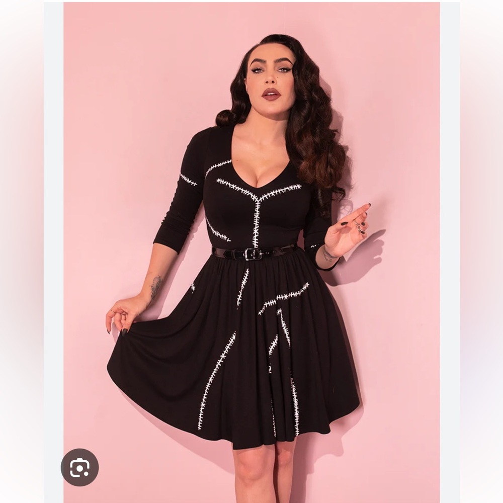 Vixen by Micheline Pitt Catwoman Stitch Swing Dress
